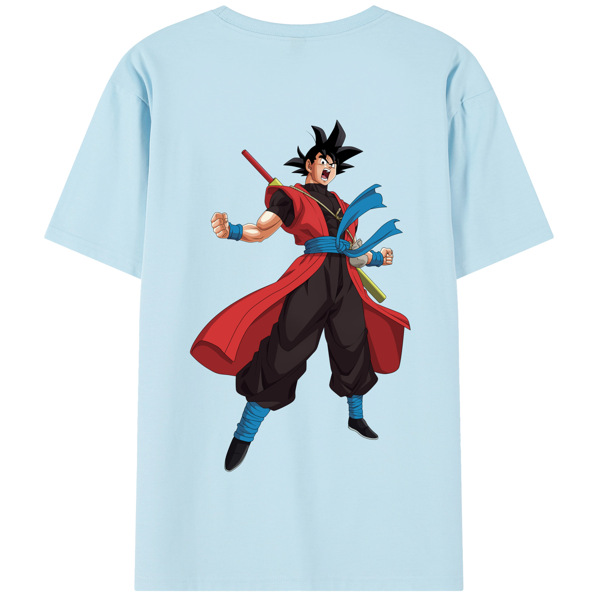 （画像用） ドラゴンボール 孫悟空（そん ごくう）Son Goku カカロット DRAGON BALL Kakarotto 綿100％半袖Tシャツ（背面プリント）